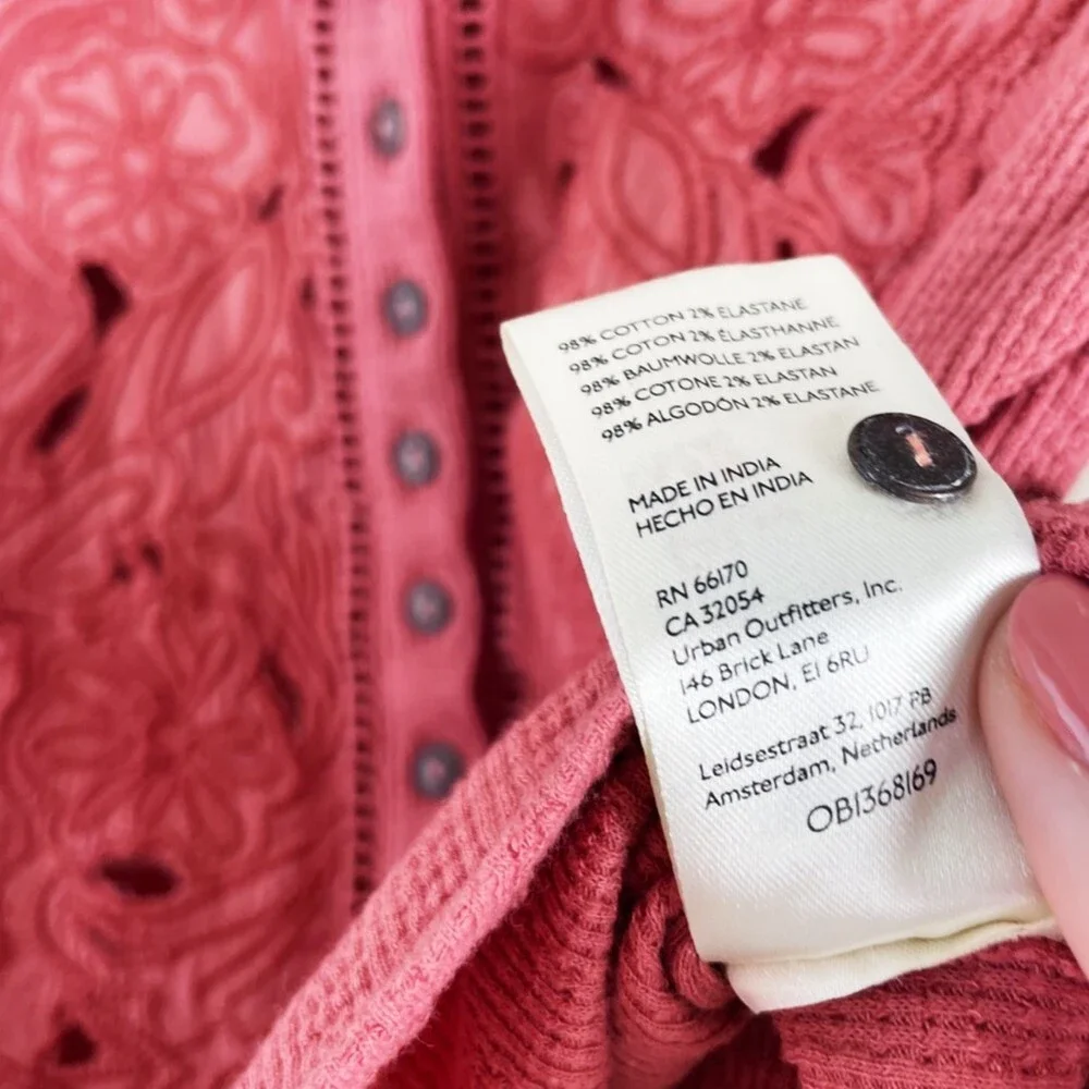 NWT Free People Rose Smoke Sidelines Top